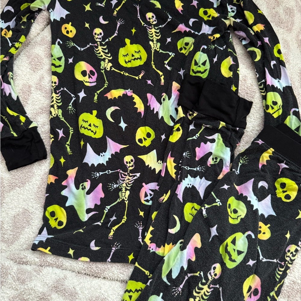 Little Sleepies Neon Skeleton Pajama Set